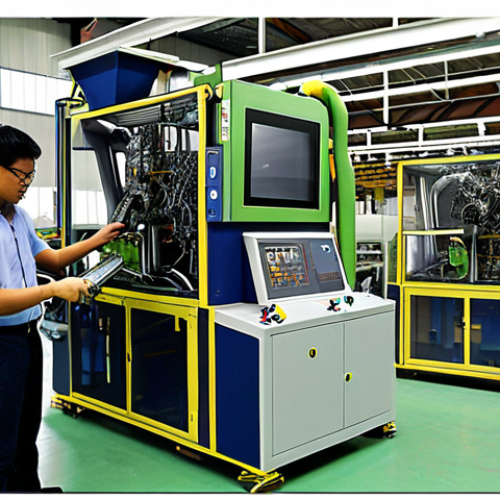 **Image Prompt:** A Malaysian mechanical engineer using CAD software to design a sustainable and ergonomic factory machine. The design incorporates recycled materials and energy-efficient components.